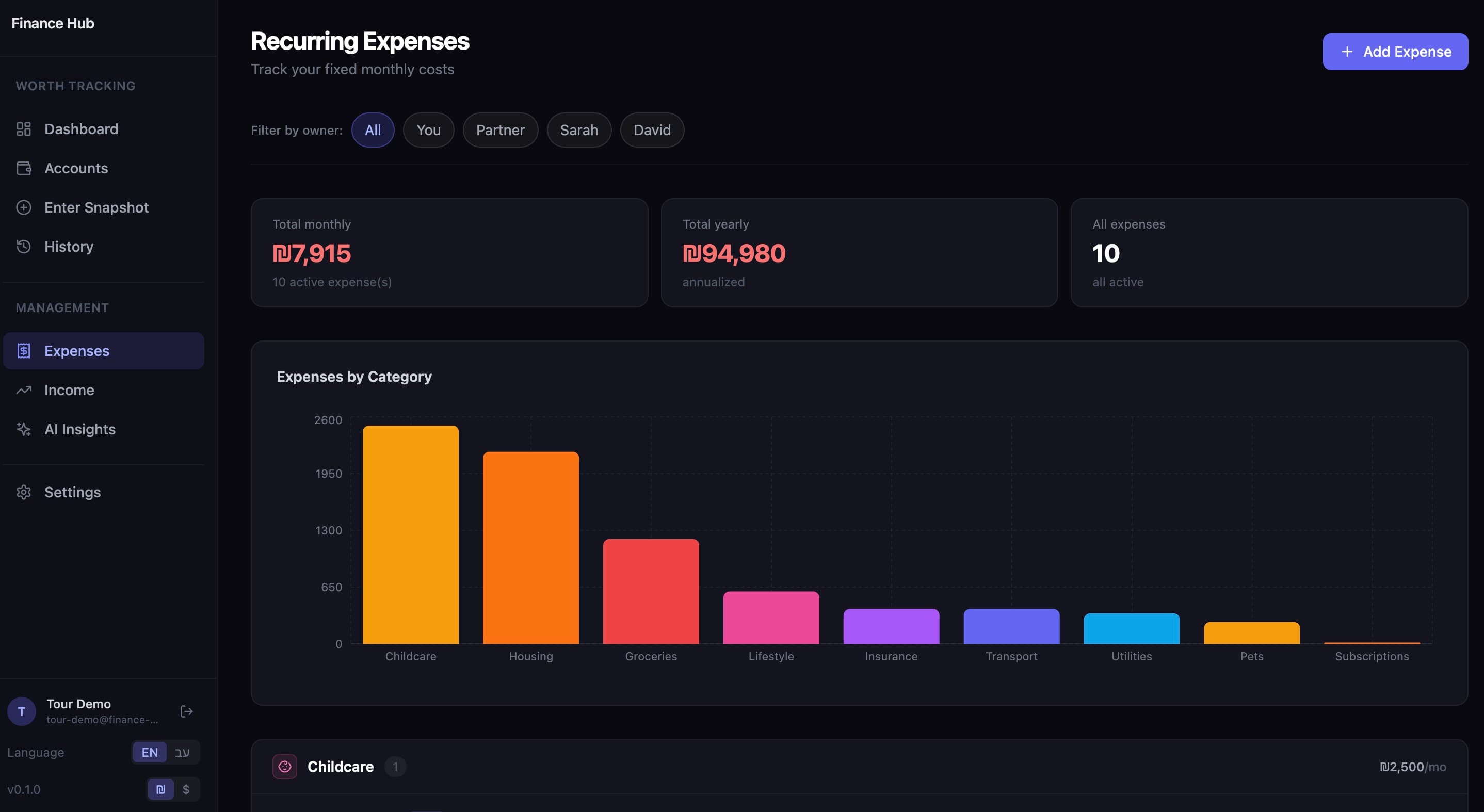 Finance Hub screenshot 2